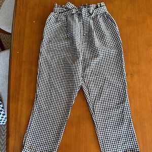 Sienna Sky Black and White Checkered Fabric